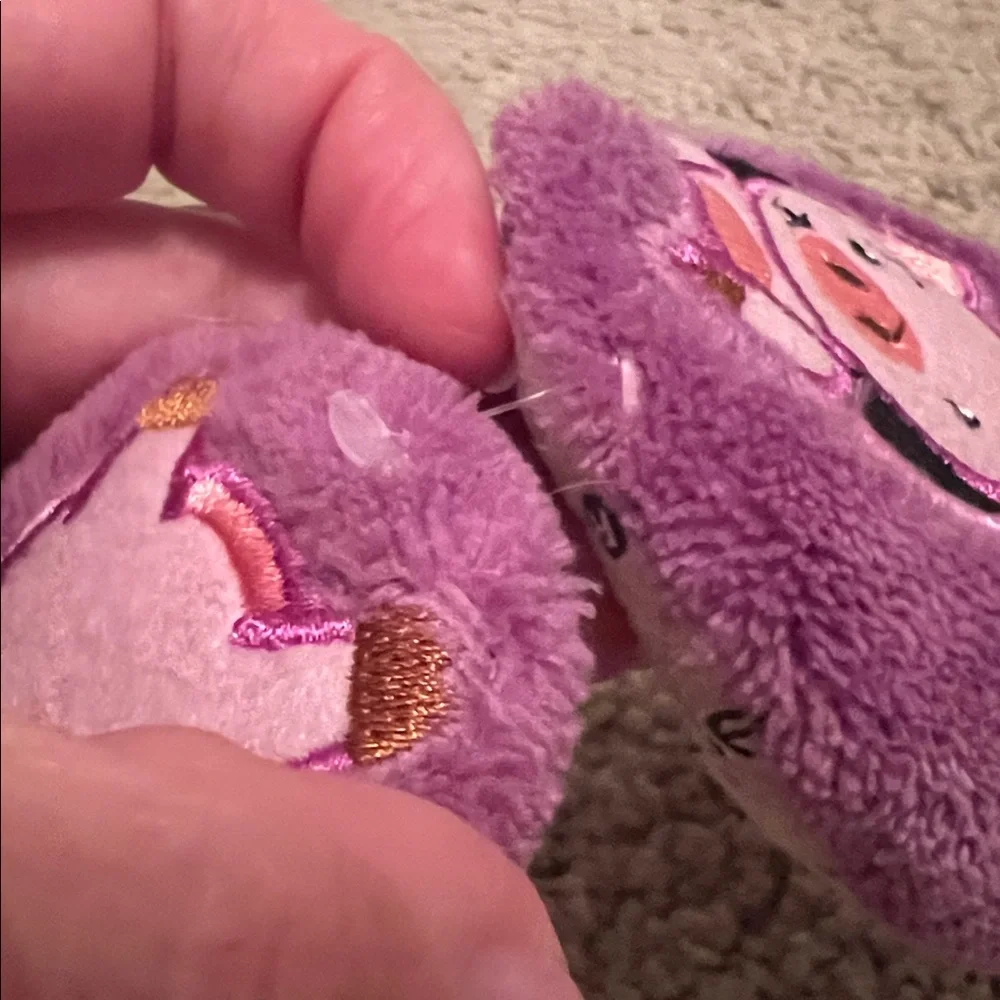 Baby Slippers Lavender with Piggy Face 0-3 months